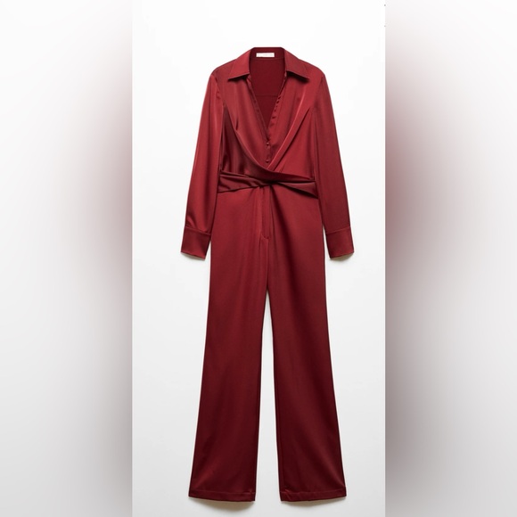 Mango Satin Jumpsuit NWT - Picture 6 of 7
